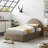 Resort Performance Velvet Arched Round Platform Bed-101181364-101181359