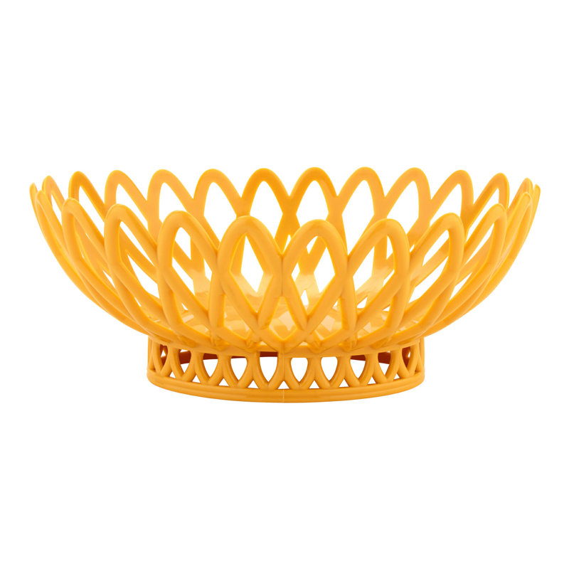 G.E.T. Plastic Oval Serving Basket - PP, Tropical Yellow