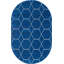 Tapis bleu marine à motif géométrique Debrodie-1357898875
