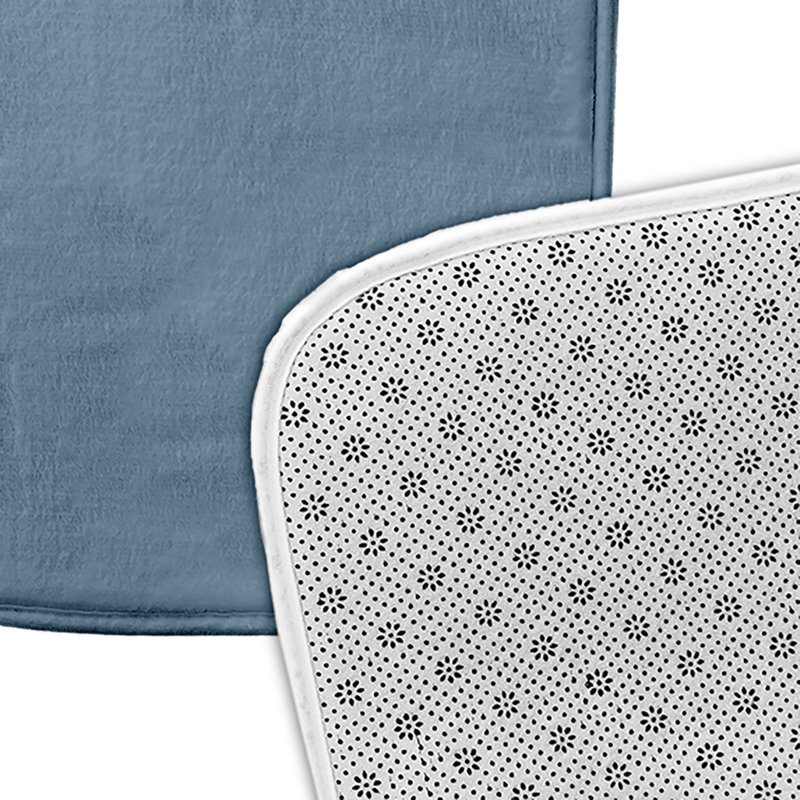 Tapis de bain Compass, Bleu, L 21 po x L 34 po