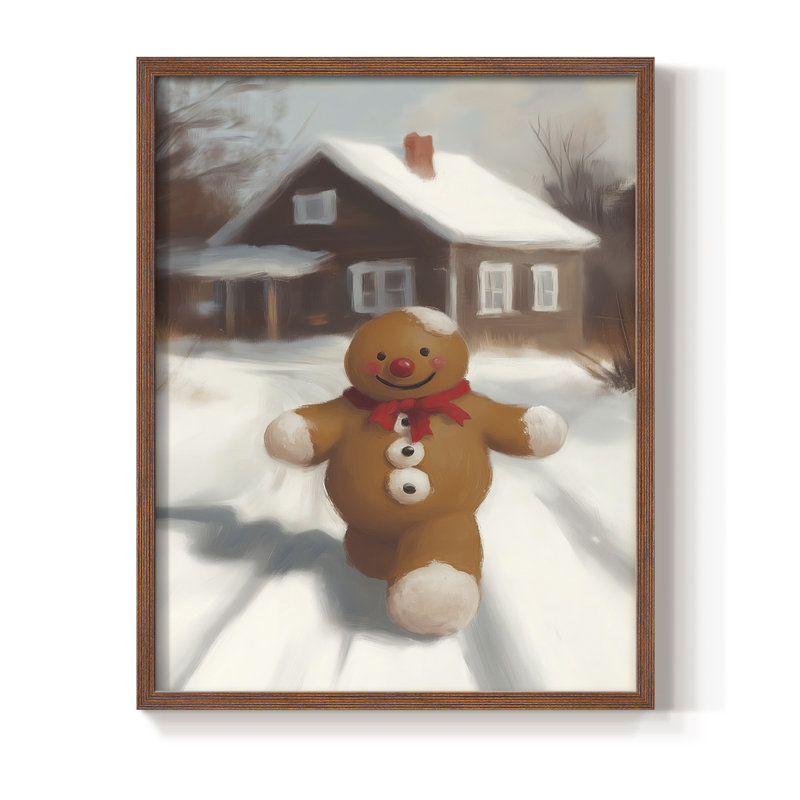 Art des Fêtes de Noël, série 2, CDX, reproduction encadrée - bois massif, Noyer, H 11 po x l 9 po
