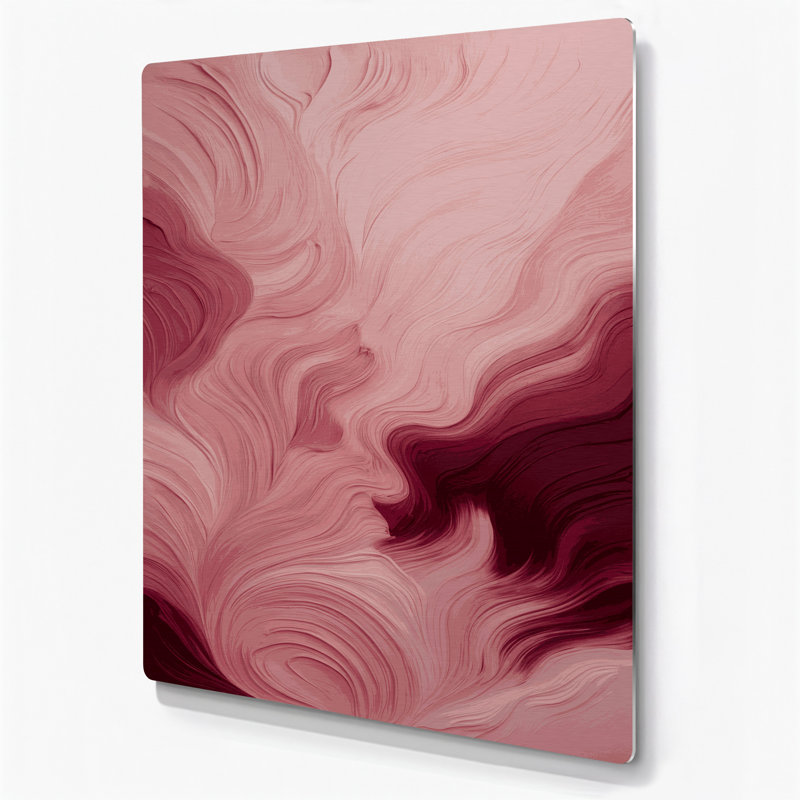Art mural abstrait en métal brun 83, H 20 po x l 24 po
