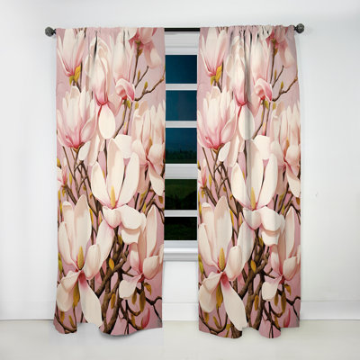 Bryer - Rideau obscurcissant floral Magnolias - 1 panneau