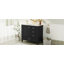 Meuble-lavabo moderne 36 po avec cadre en pin massif, 1 porte à fermeture douce et 3 tiroirs, armoire de rangement moderne-1368723423