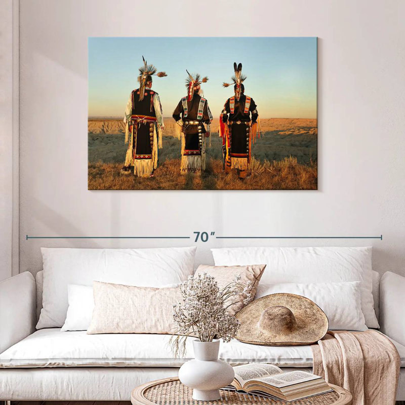 Indiens Lelar Lakota du Dakota du Sud, H 30 po x l 45 po