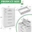 Commode 5 tiroirs avec miroir H 50,2 po Dougal-1139837417