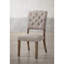 Ensemble de 2 chaises d'appoint en lin beige et chêne vieilli Bernard-1363925733