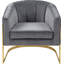 Fauteuil demi-tonneau en velours 30 po Carter-774457186