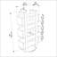Bibliothèque industrielle moderne, noyer et anthracite, 31,5 po x 59,1 po x 11,6 po | 100% panneau de particules enduit de mélamine, épaisseur: 0,7 pouce | Solution de rangement élégante pour la maison ou le bureau, design durable et élégant-1770880404