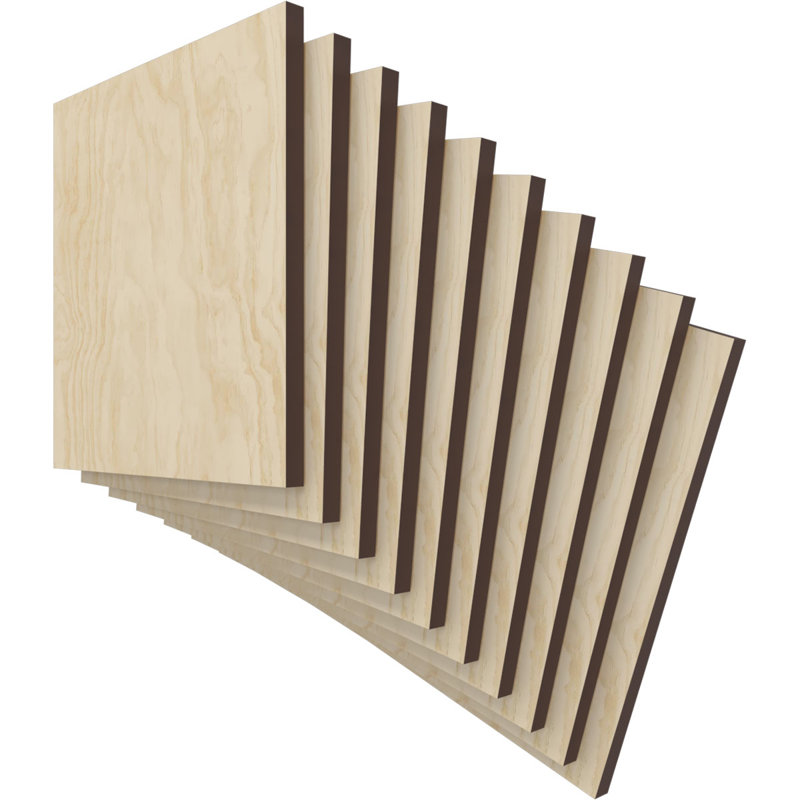 Planches en bois, Bouleau, H 7,75 po x l 7,75 po x P 0,38 po