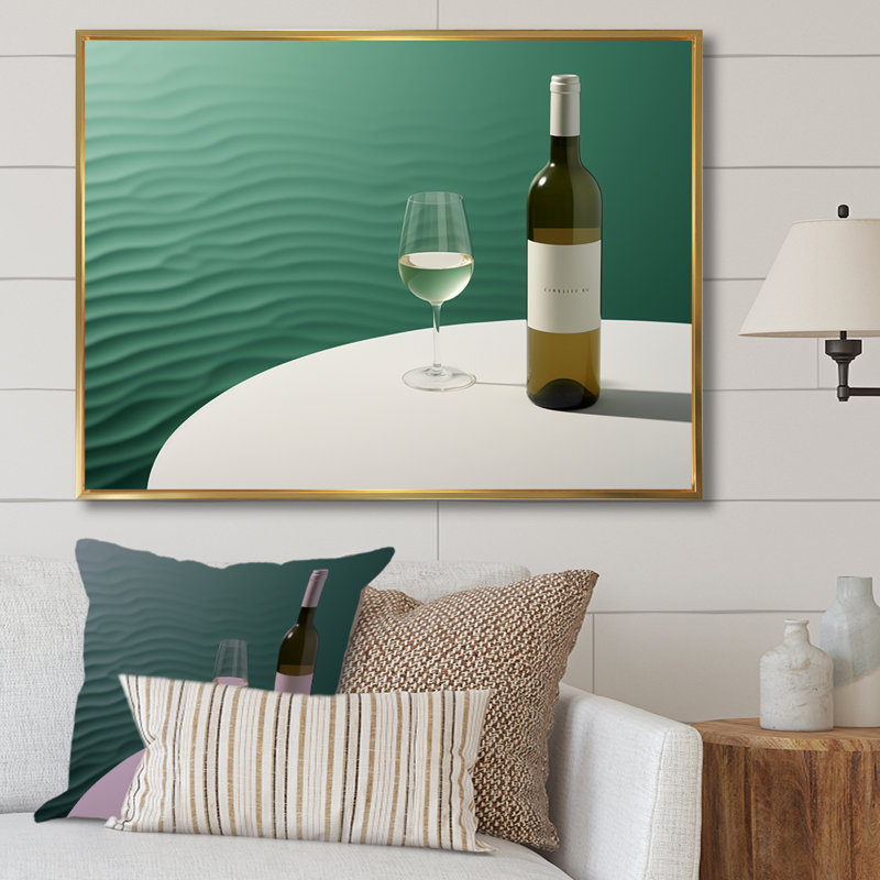 Chablis Charm I sur impression sur toile, Cadre flottant doré, H 12 po x l 20 po