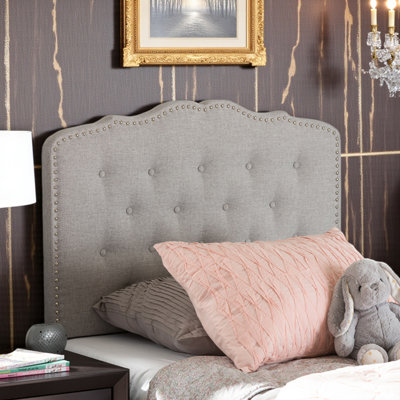 Ashlin Modern And Contemporary Grey/Beige Fabric Headboard