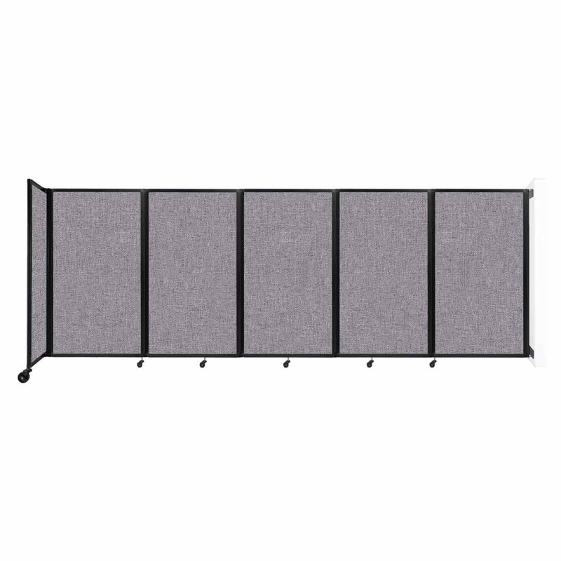11 - Cloison pliante à panneaux, 5, Gris foncé, H 60 po x l 168 po x P 12 po