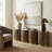 Tunbridge Round Wooden End Table Ottoman