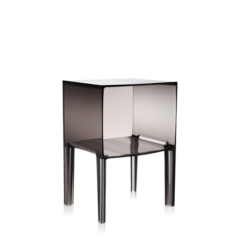 Ghost 15.75'' W Poly Methyl Methacrylate Nightstand, Smoke