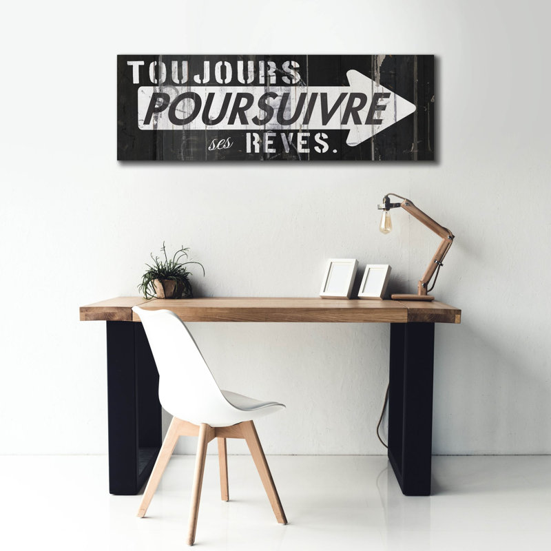 Toile épique «Toujours Poursuivre Ses Reves» par Mike Schick, 60 po x 20 po