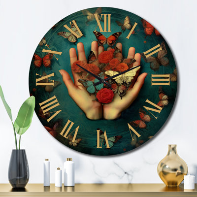 Horloge murale papillon Grace Mudra