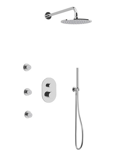 Système de douche complet Opéra, Chrome