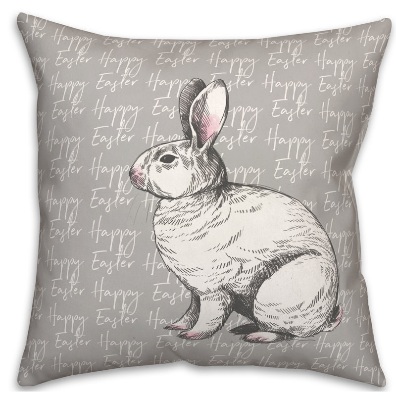 Hippity Hoppity Throw Pillow, 18" x 18"