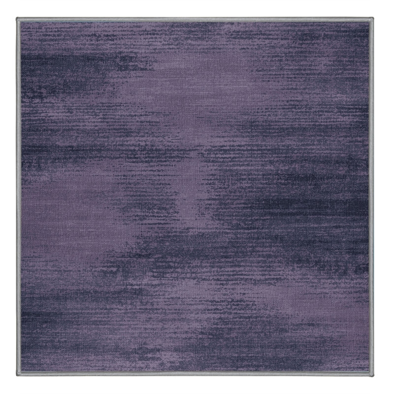 Tapis mauve lavable à la machine, Carré 5 pi