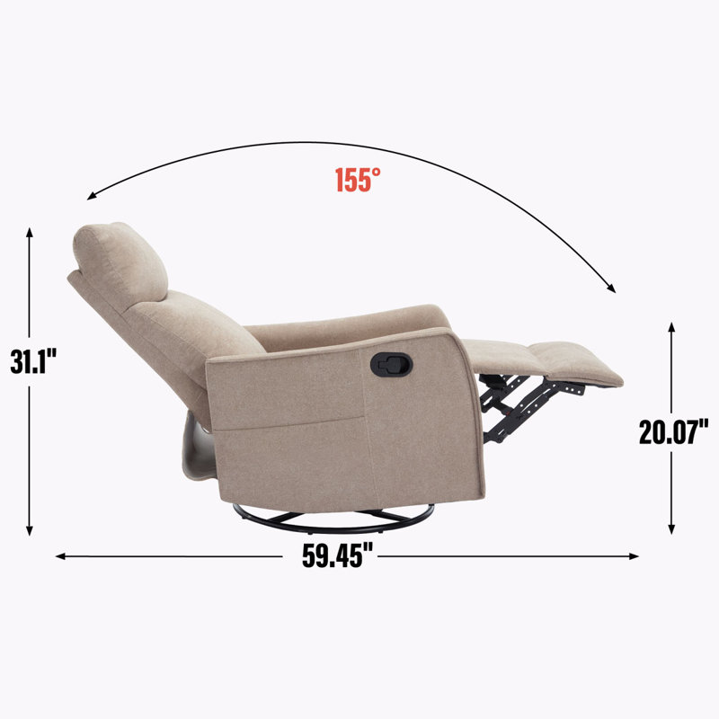 Recliner Chair, Khaki