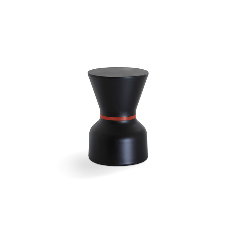 Tabouret d'appoint Paheko KO, Noir / Rouge