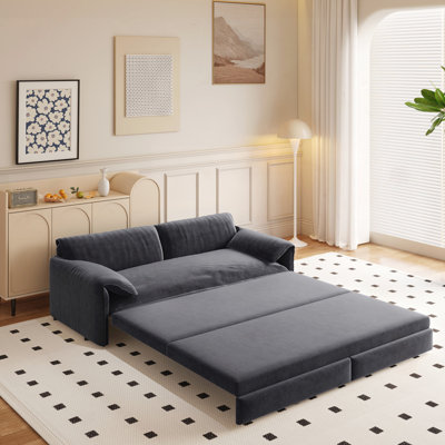 66" Queen Pull Out Sofa Bed