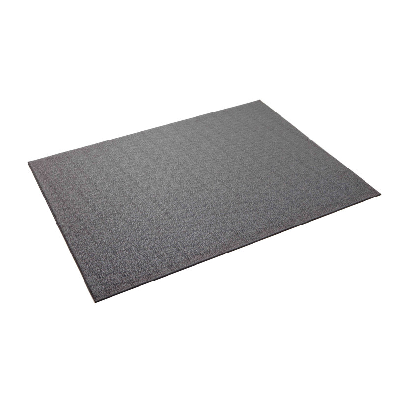 Tapis de vélo en vinyle l 48 po x l 36 po x 0,25 po, Gris