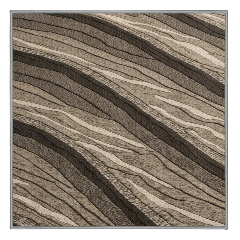 Washable Sand dunes Nautical Area Rug, Square 8'