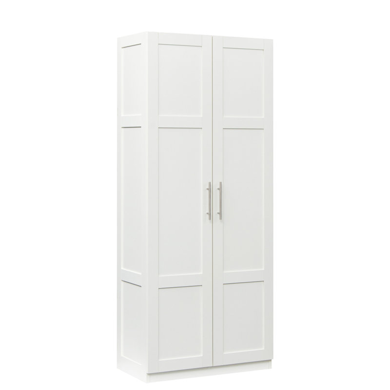 White 2-door 3 Wardrobe & Kitchen Cabinet, 4 Compartments, And Practical With 3 Partitions, Storage Crafted Using Strong Materials, Easy To Clean Promptly Completely
