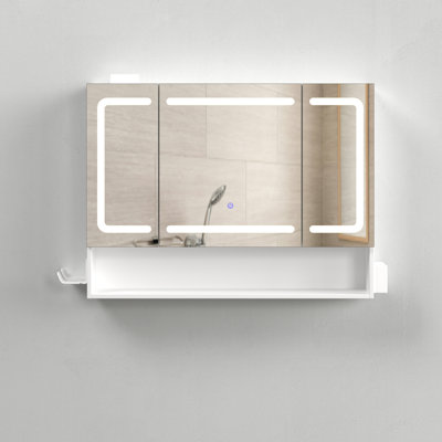 W 16mm H Wall Mounted Required Medicine Cabinet Mirror