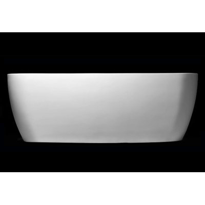Lunar 71'' x 31.5'' Freestanding Soaking Solid Surface Bathtub