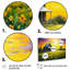 «Cottage in Yellow Flower Field Sunset» - ensemble d'art mural de ferme-1656889136-1656889142