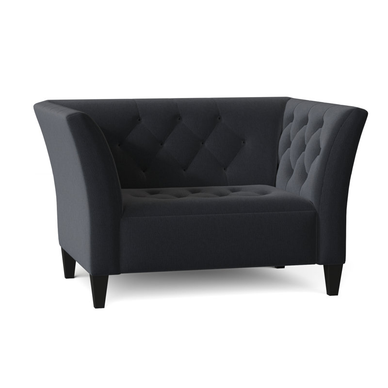 Carruth Upholstered Armchair, Heavenly Naval Chenille
