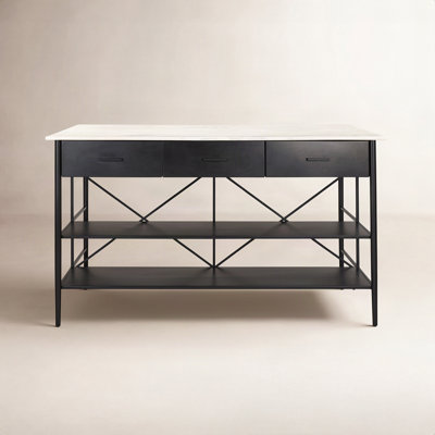 Mya Marble Top Kitchen Island