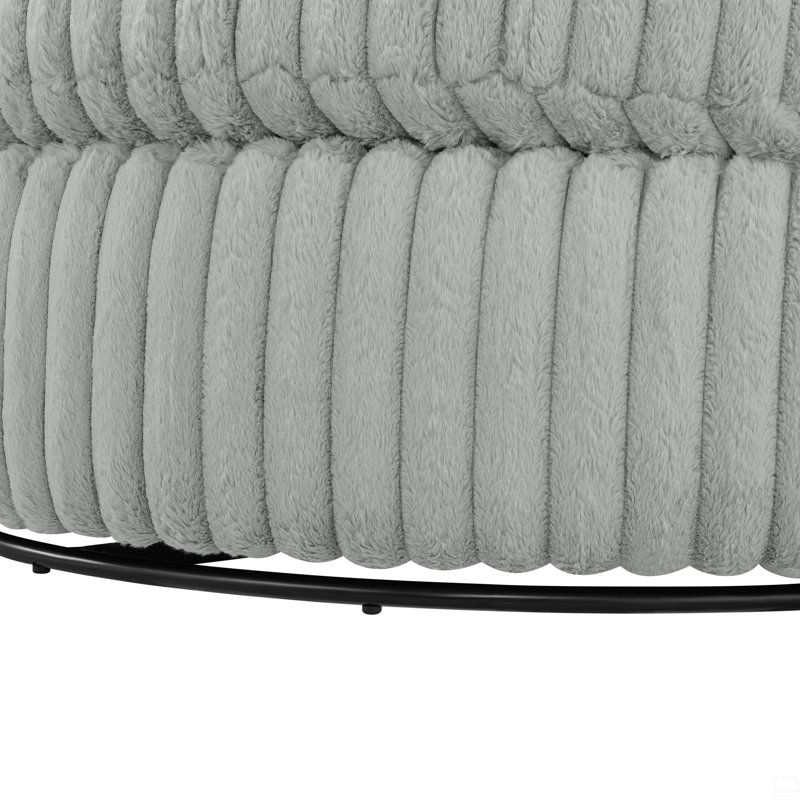 Fauteuil demi-tonneau surdimensionné très moelleux et ultra-moelleux
