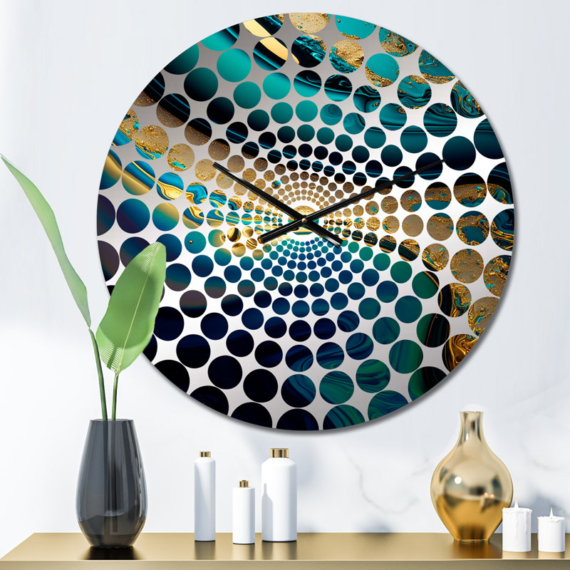 Vondie - Horloge murale peinture abstraite, Petit