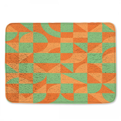 Tapis de bain à motif géométrique