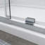 Porte de douche semi-sans cadre à pivot 44-48 "de large x 71" de haut avec verre transparent-106959304