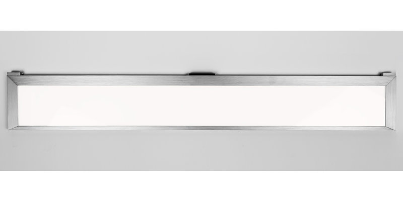 Barre d'éclairage 1 lumière Line ™, H 4,56 po x l 30,25 po x P 0,5 po, Aluminium brossé