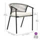 Adila Outdoor Stacking Dining Armchair with Cushion