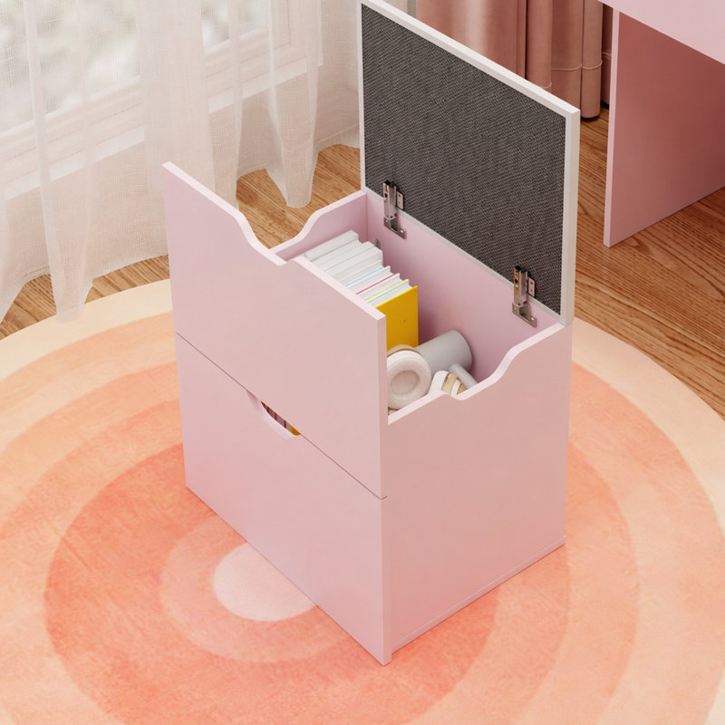Coiffeuse et tabouret, ensemble de coiffeuse multifonctionnel 3-en-1, comprenant trois modes d'éclairage, miroir HD, deux tiroirs coulissants et tabouret de rangement caché