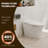 PineLn Heated Seat Dual Flush Smart Toilet With Night Light, Foot Sensor/Blackout Flush, Pre-wet Function