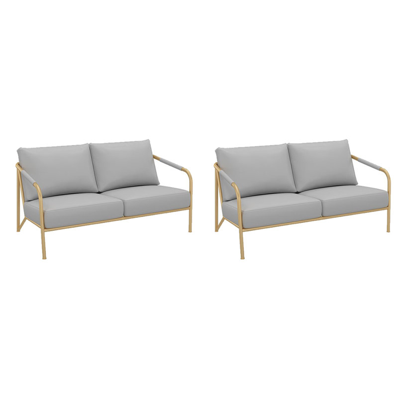 Banc rembourré en similicuir Modern Light Luxury
