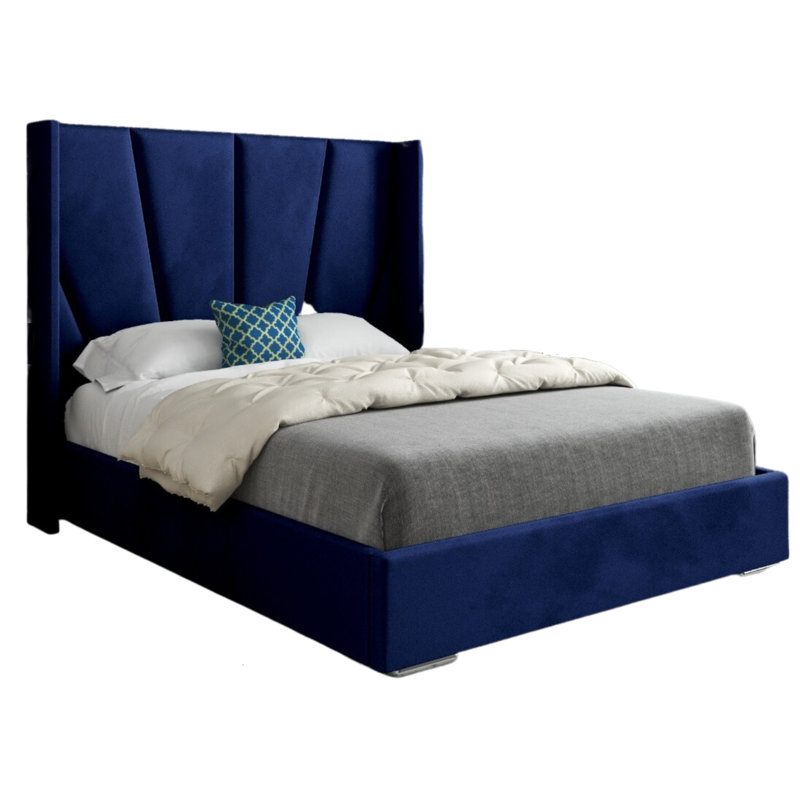 Anasztazia Upholstered Bed, Super King (6'), Blue