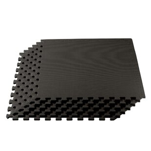 12 Tiles Wood Grain Foam Floor Mats with Borders - Costway