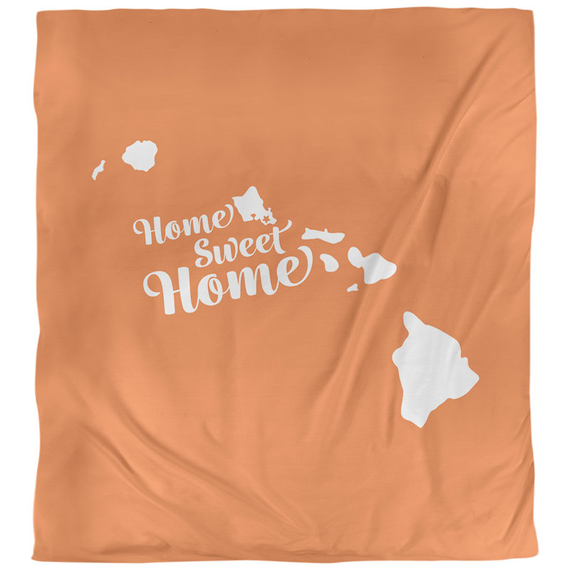 Housse de couette honolulu doux, Housse de couette pour grand lit, Orange, Microfibre