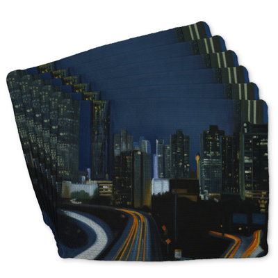 Atlanta at Night Braided Polyester Andaluss Set of 6