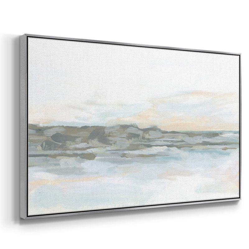 Rock Coast I, reproduction d'art sur toile, H 27 po x l 41 po x P 2 po, Argent