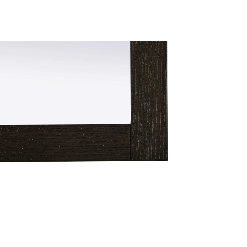 Miroir Noah, Rectangulaire, 36 po x 27 po, Chêne chocolat